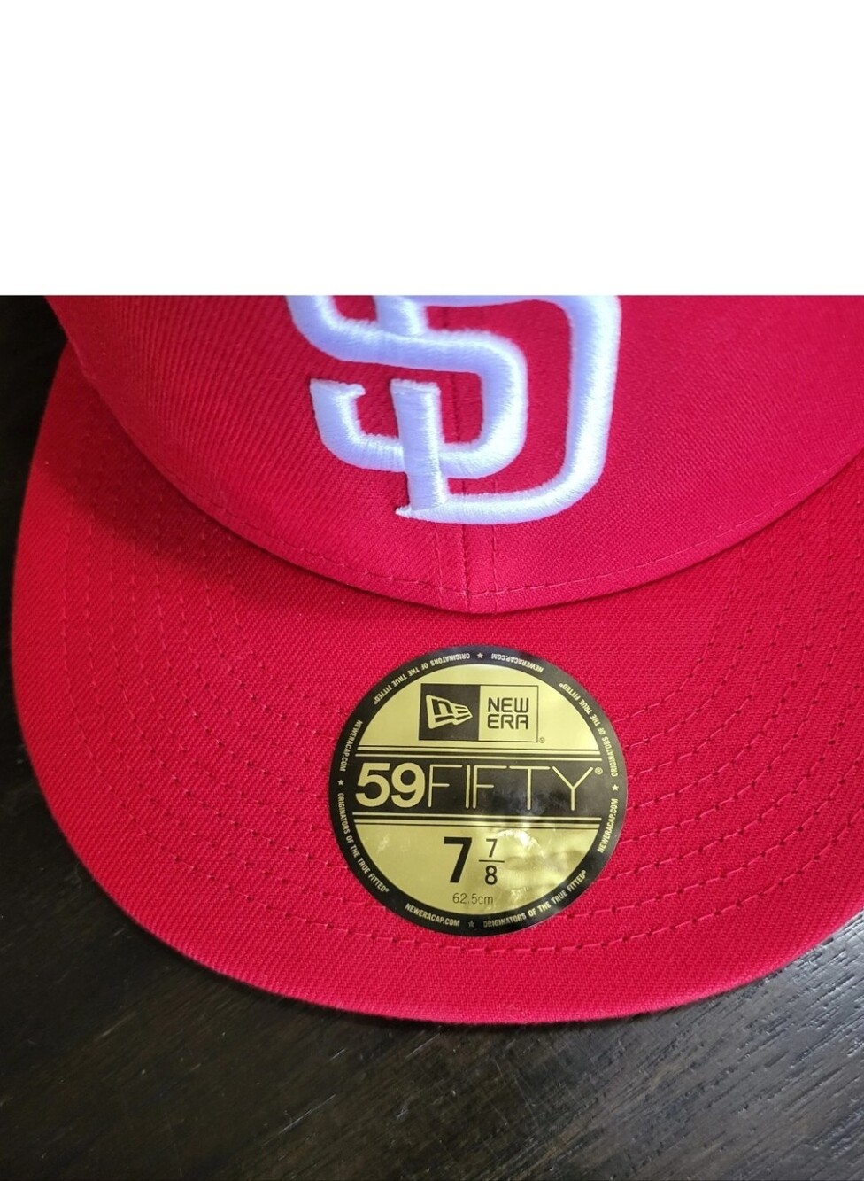 New Era San Diego Padres 59Fifty Scarlet Fitted Hat Cap 7 7/8 New With Stickers
